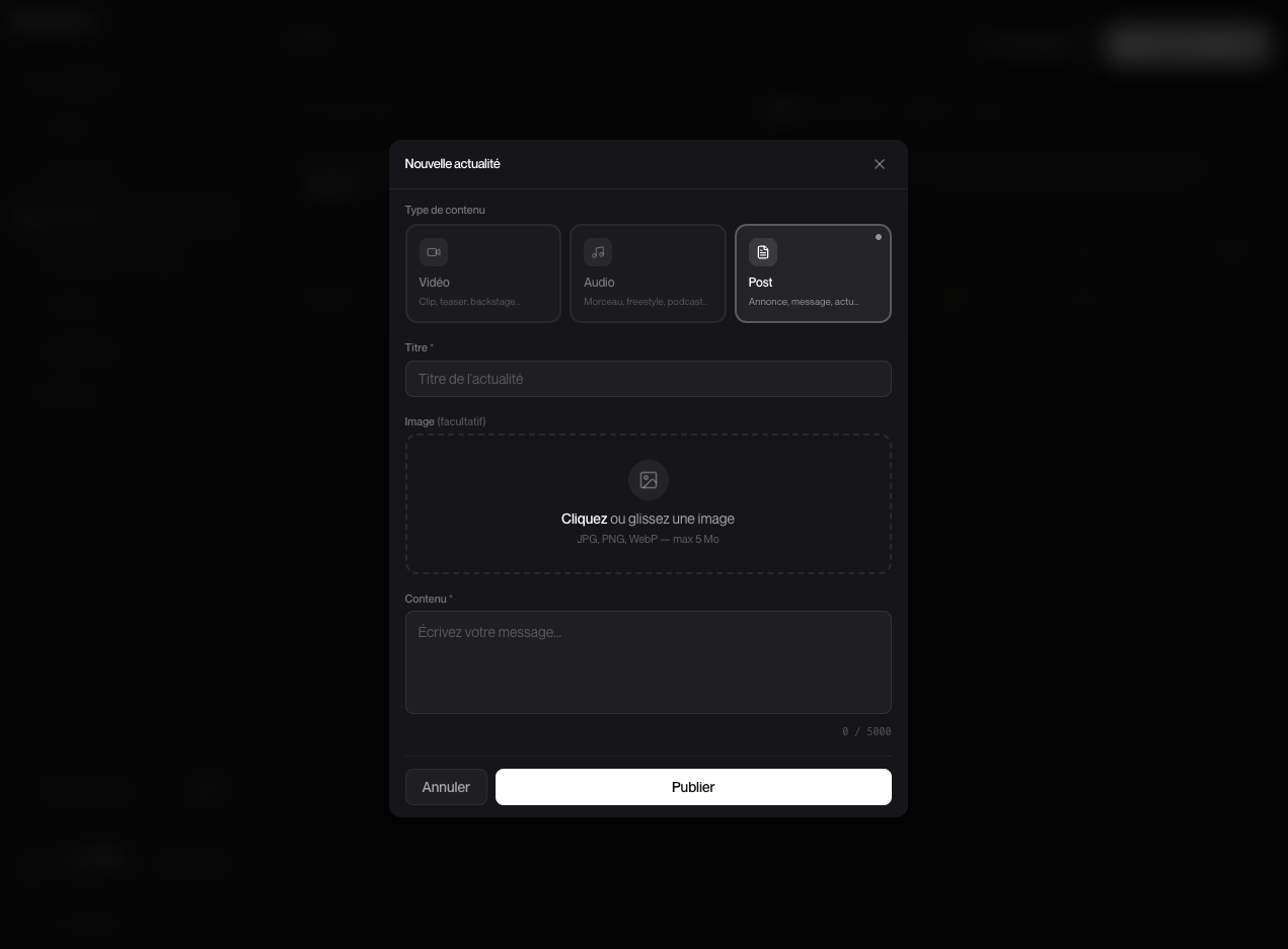 Retenir - Contenu exclusif et lives privés